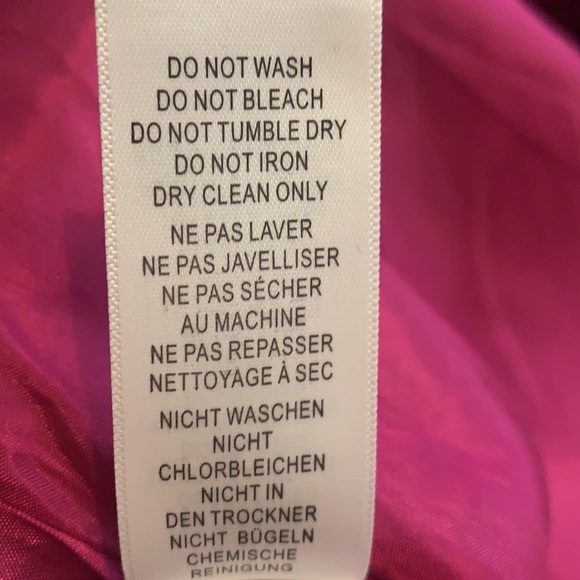 Half Shoulder High Low Fuchsia Evening Gown Size 4 - Picture 12 of 12